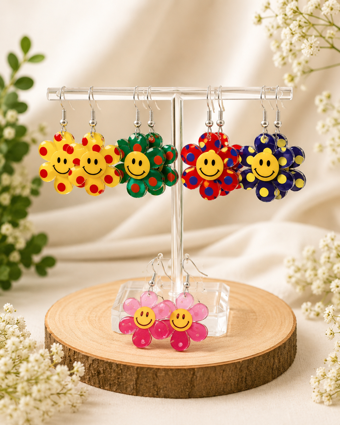 Daisy Acrylic Earrings